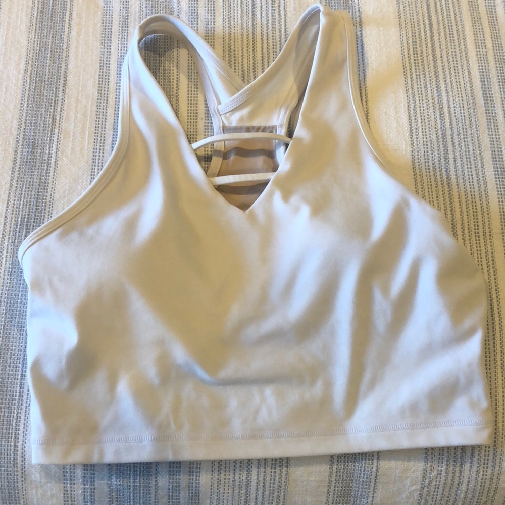 Zyia white grid bra Sz M